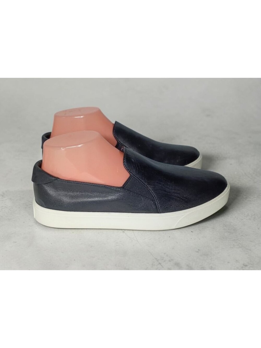 Cole Haan Womens Grandseries Spectator Slip On Sneakers Shoes Black Leather 10B